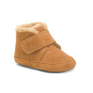 OLD SOLES Tan Unisex Suede Shoofly Booties (Baby Toddler)